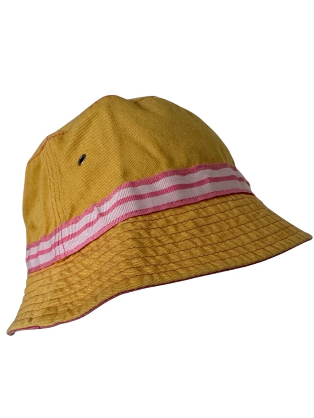 Reversible Hanna Kids Yellow & Pink Bucket Style Cotton Hat S-M